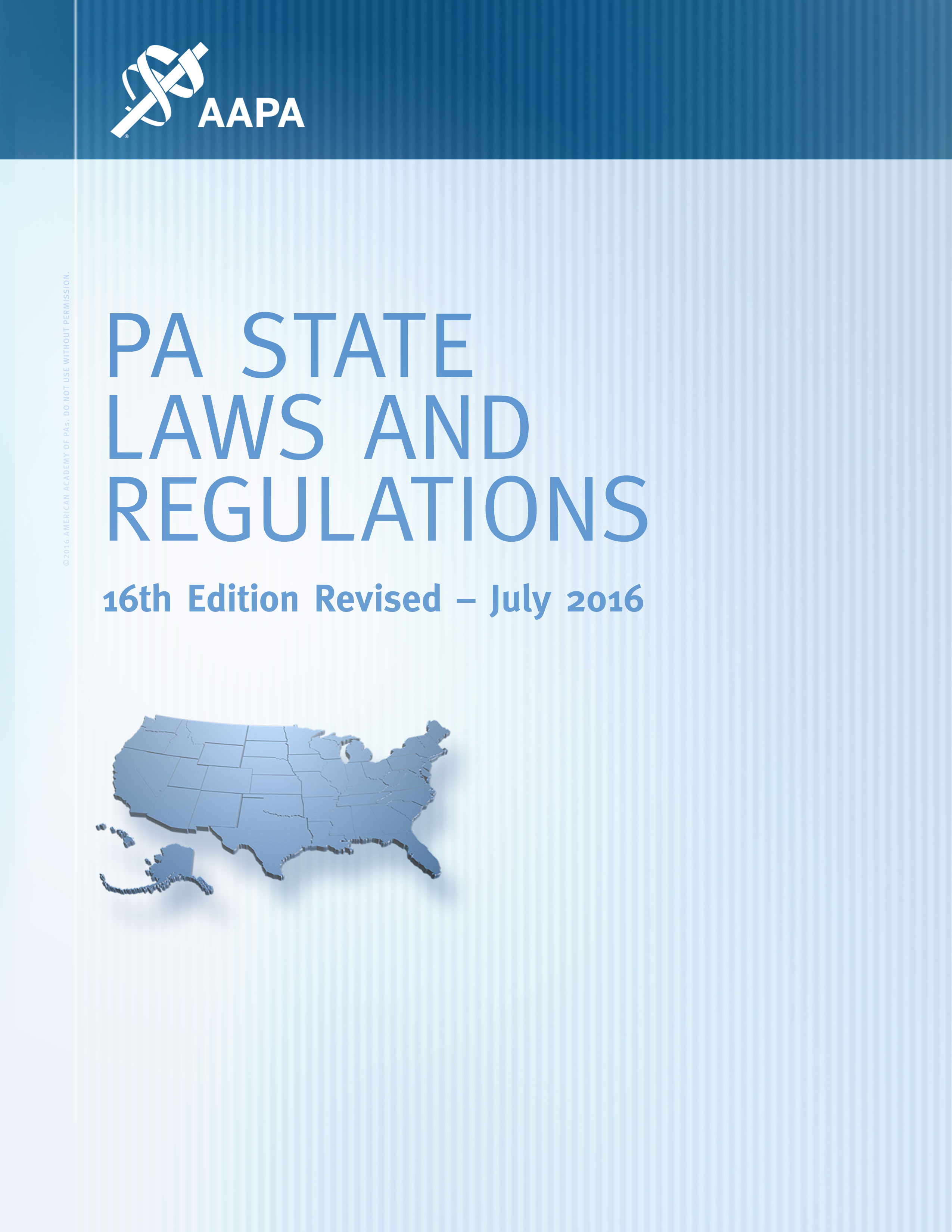 PA State Laws and Regulations 16th Edition Revised July 2016