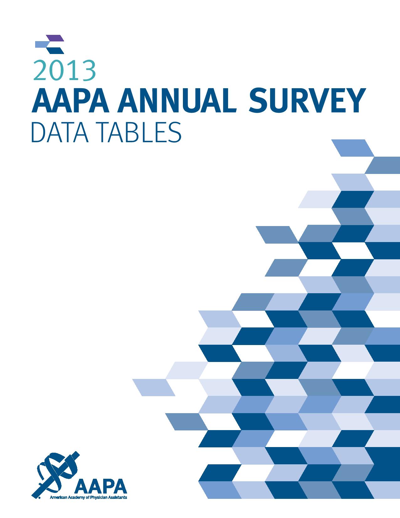 Tablas de datos de la encuesta anual de la AAPA de 2013