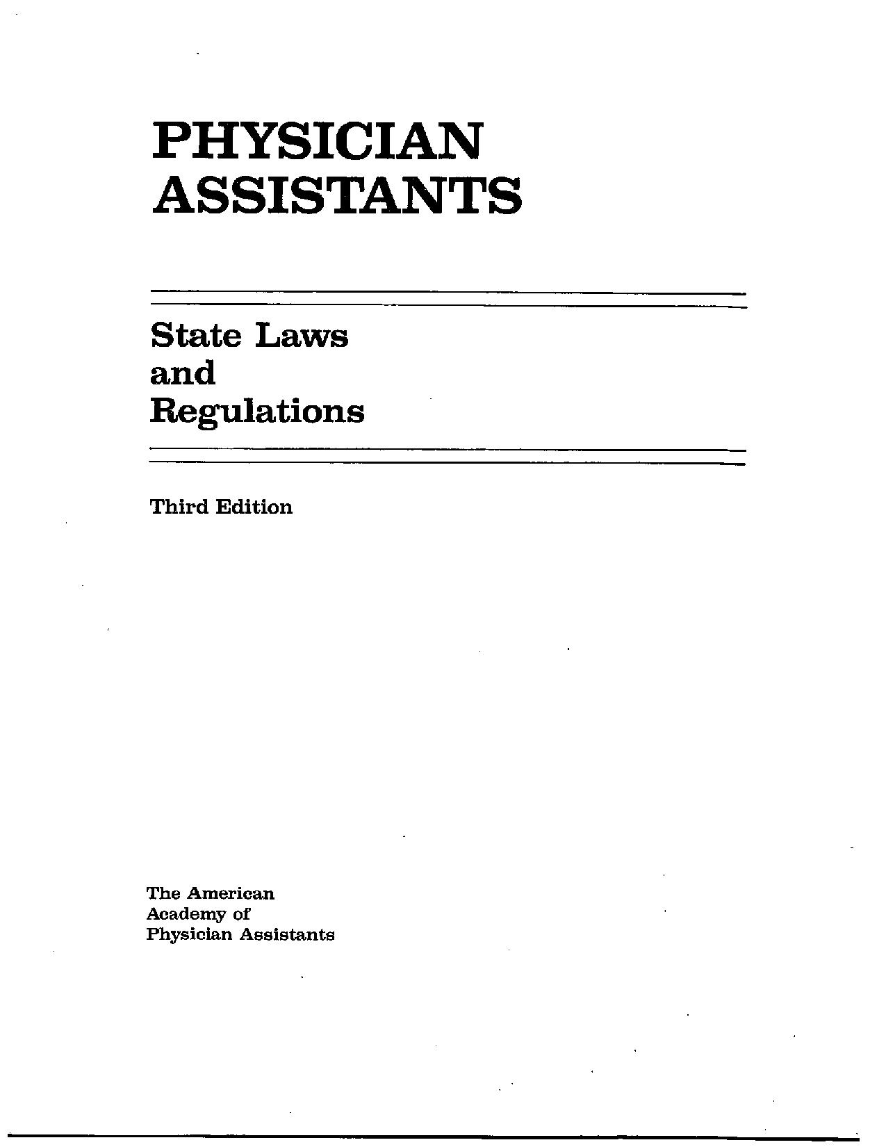 PA State Laws and Regulations 3rd Edition