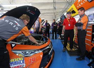 PA Bill Heisel doing rounds at Charlotte Motor Speedway