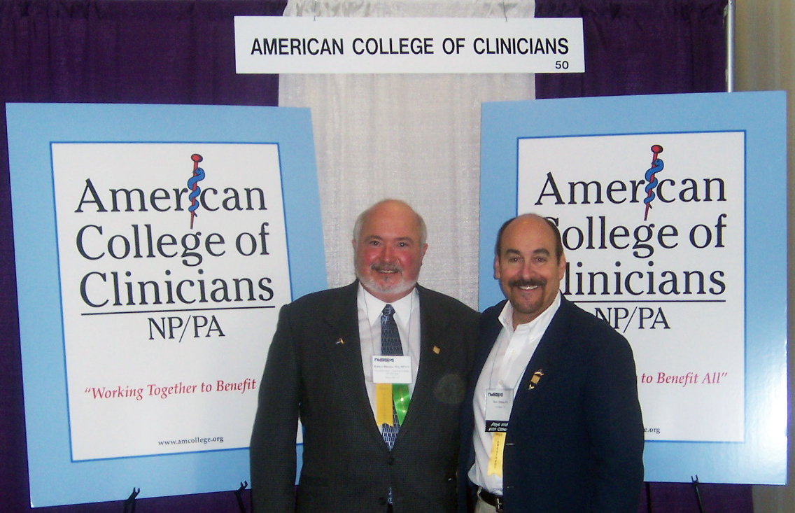 David Mittman with Robert Blumm, PA-C, at the ACC Booth in 2003