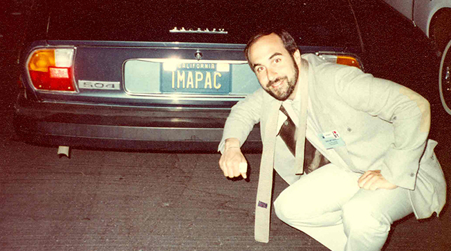 David Mittman with his "IMAPAC" license plate