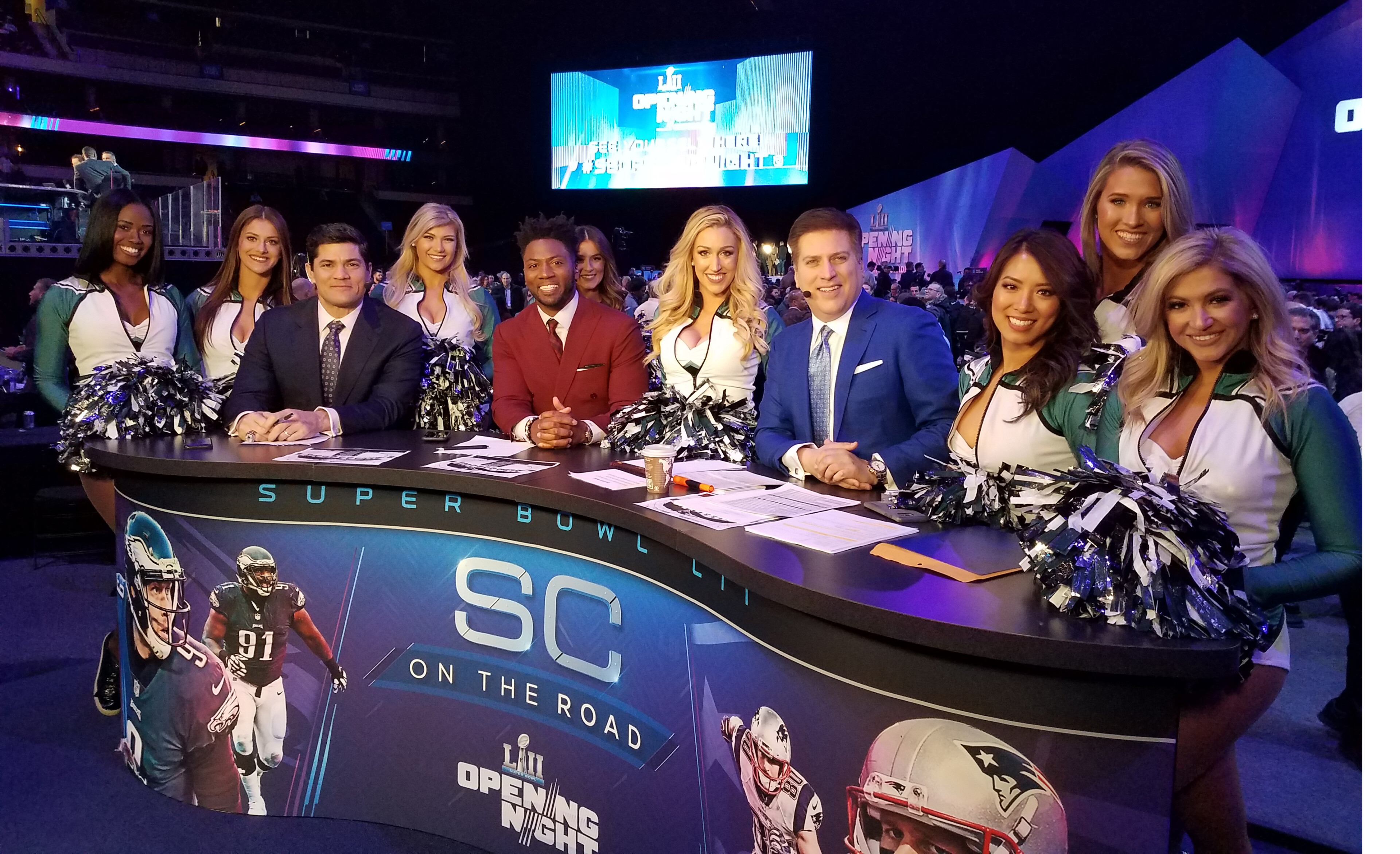 Snow Feng at the Super Bowl