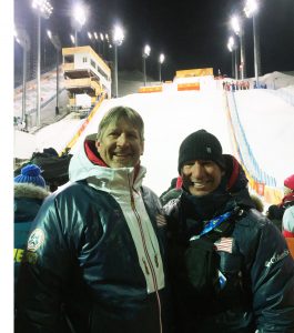 PA Kyle Wilkens with Dave Goltz, M.D. at the PyeongChang Olympics