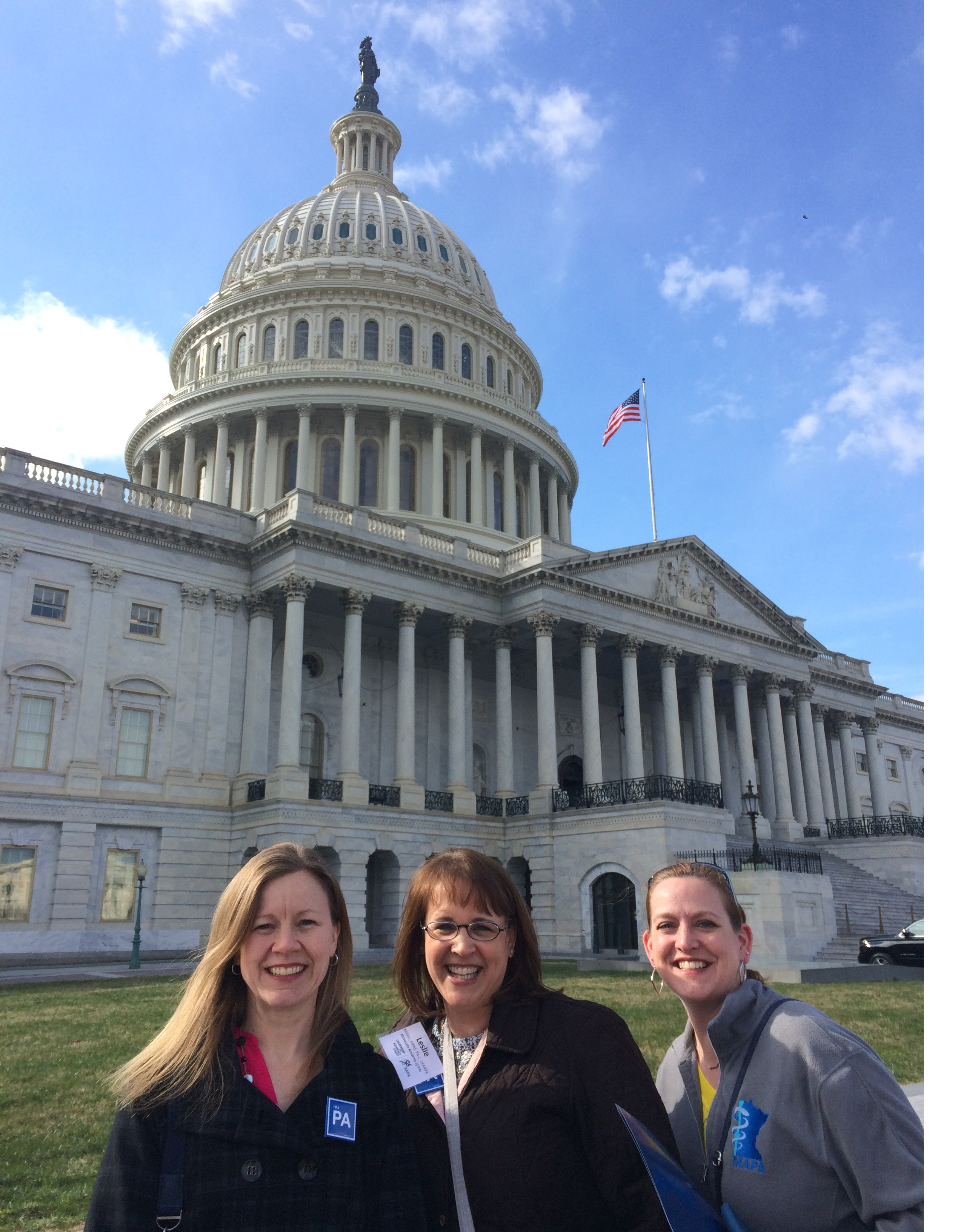 MAPA members Erin Rysavy, MPH, PA-C; Leslie Milteer, PA-C; and Becky Ness, MPAS, PA-C, DFAAPA