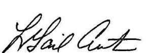 Firma de Gail Curtis