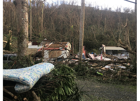 St. Thomas neighborhood after Hurricane Irma