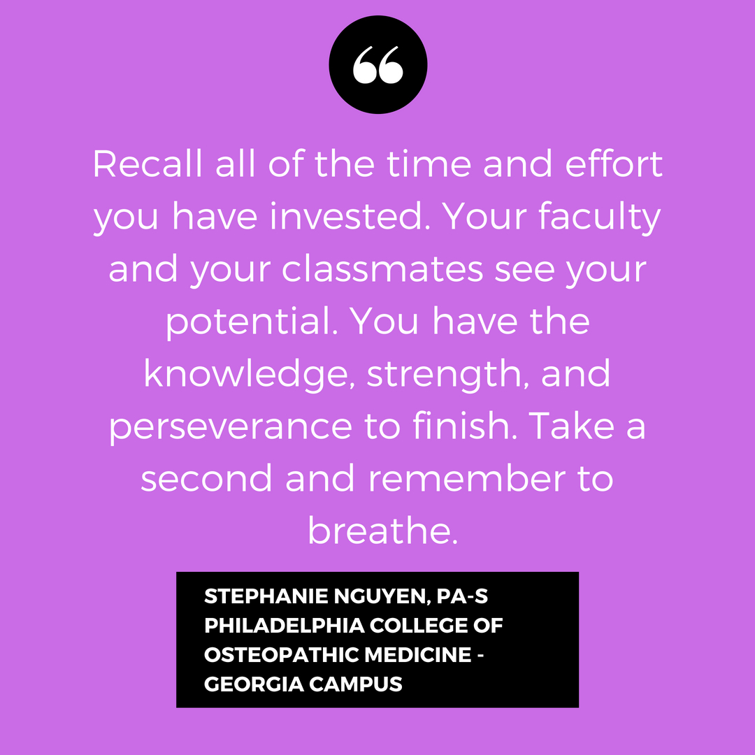 Tip from Stephanie Nguyen, PA-S