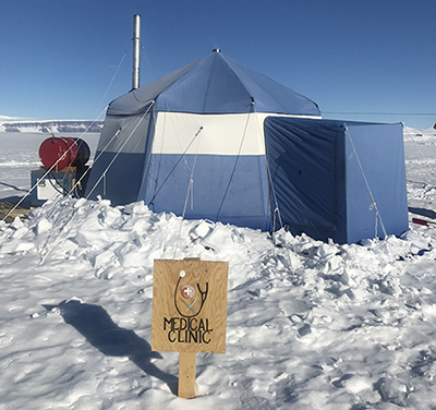 La clínica médica en Shackleton Glacier Camp