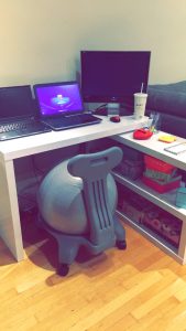 Karishma Patel’s home office in New York