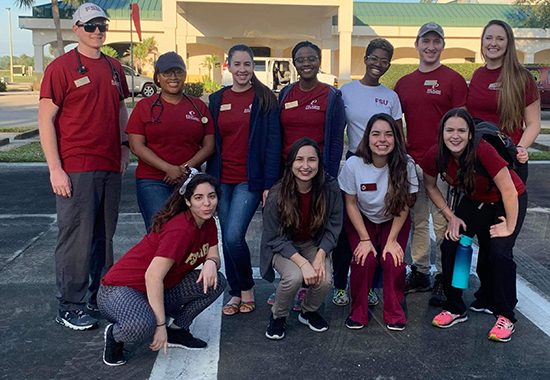 The FSUCares team posing for a picture.