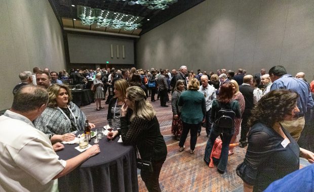 The attendees gathering at the AAPA 2019 Distinguished Fellows reception