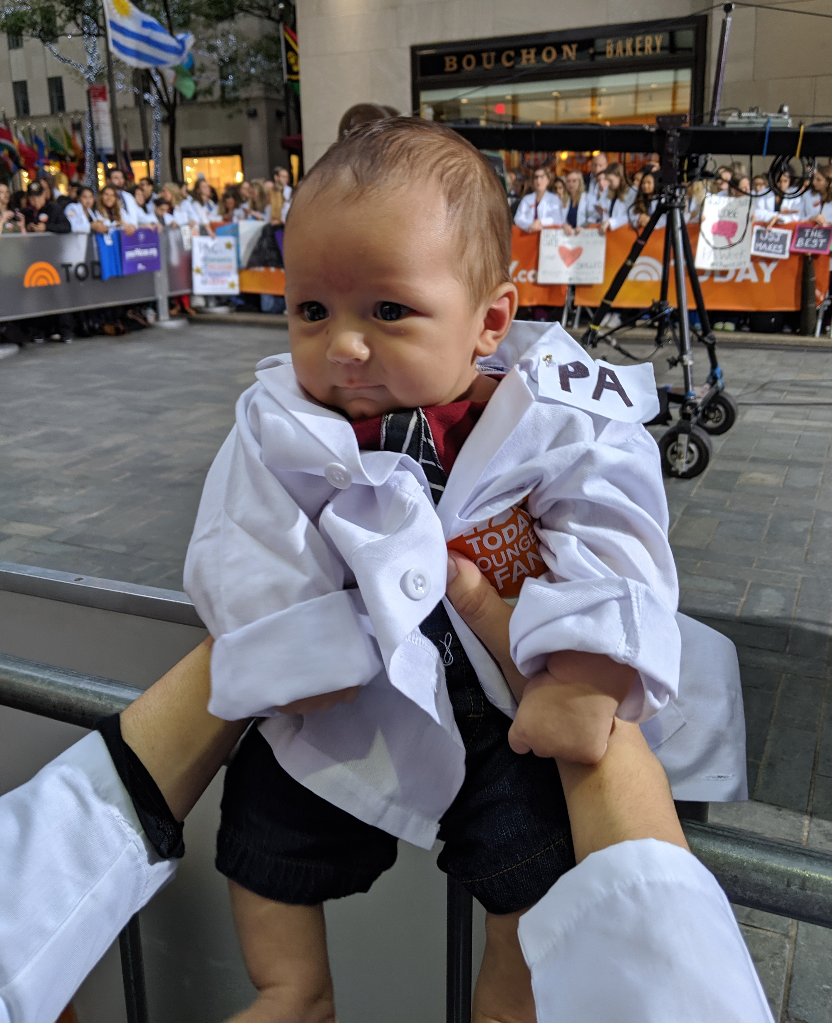 Binayah Jernigan holding her son, Josiah, at the Today Show filming