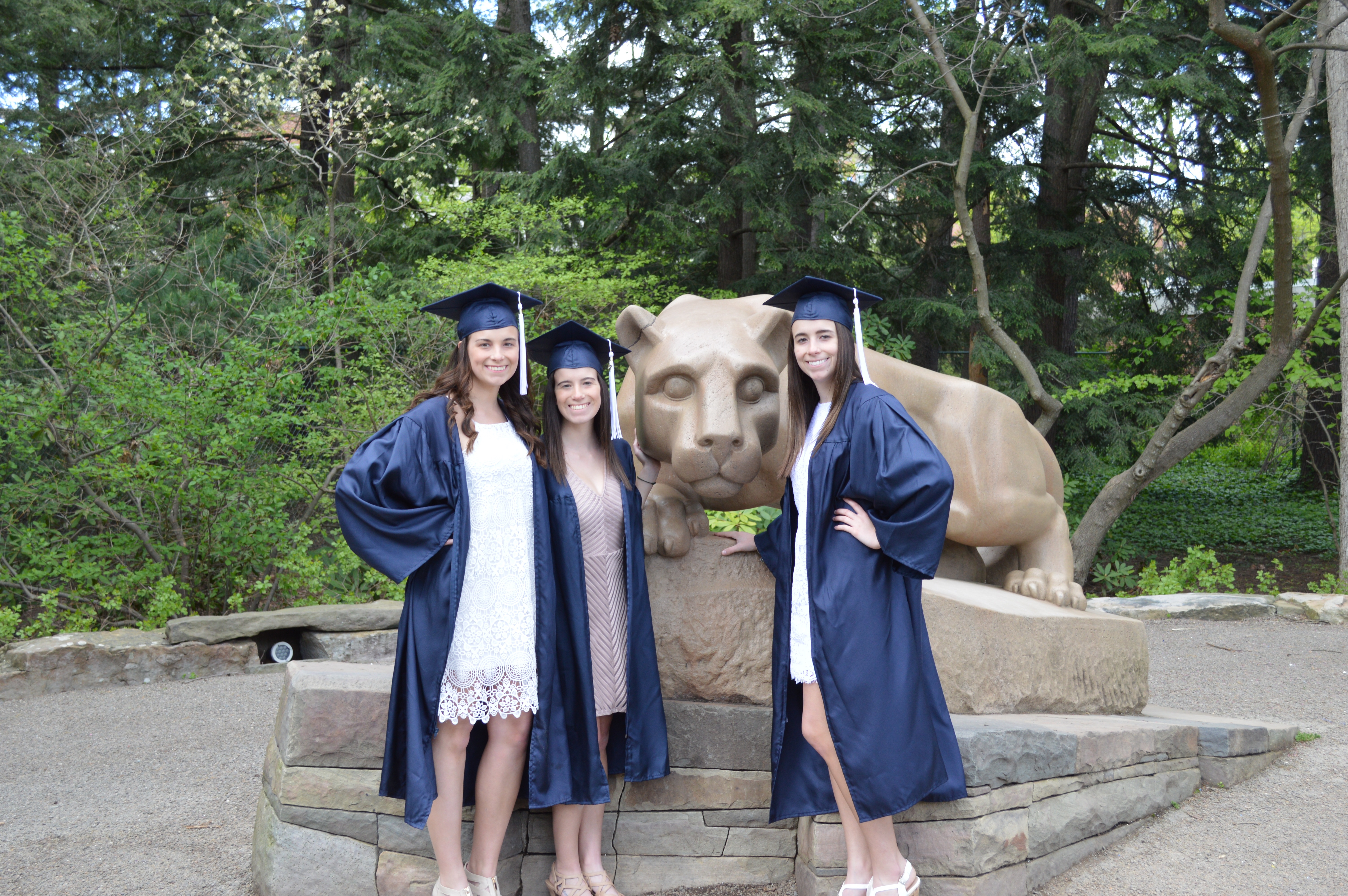 Kirby, Casey, and Lindsey Graham on their graduation day