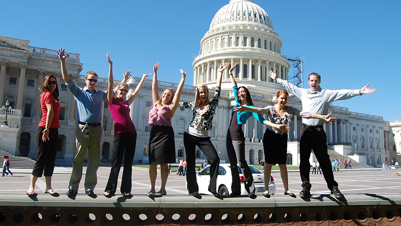 PAs posing at Capitol Hill