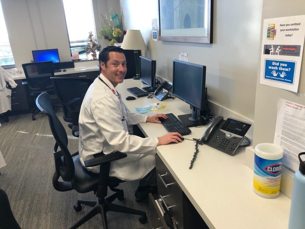 Kyle D. Fortman in his office working
