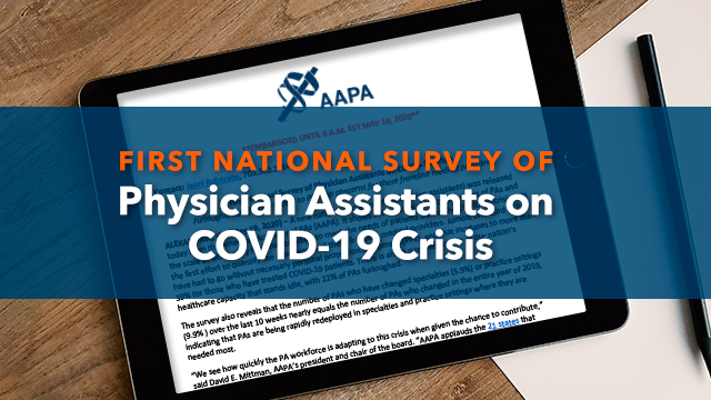 First National Survey of PAs on COVID-19 Crisis thumbnail