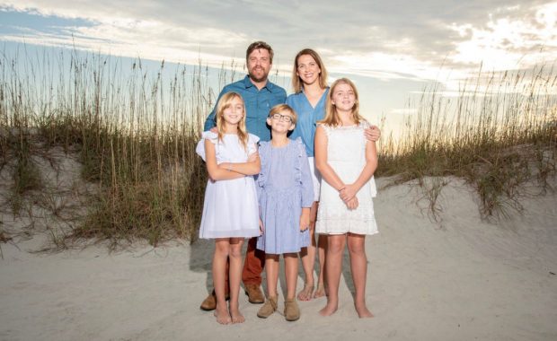 Rachael Jarman with her family