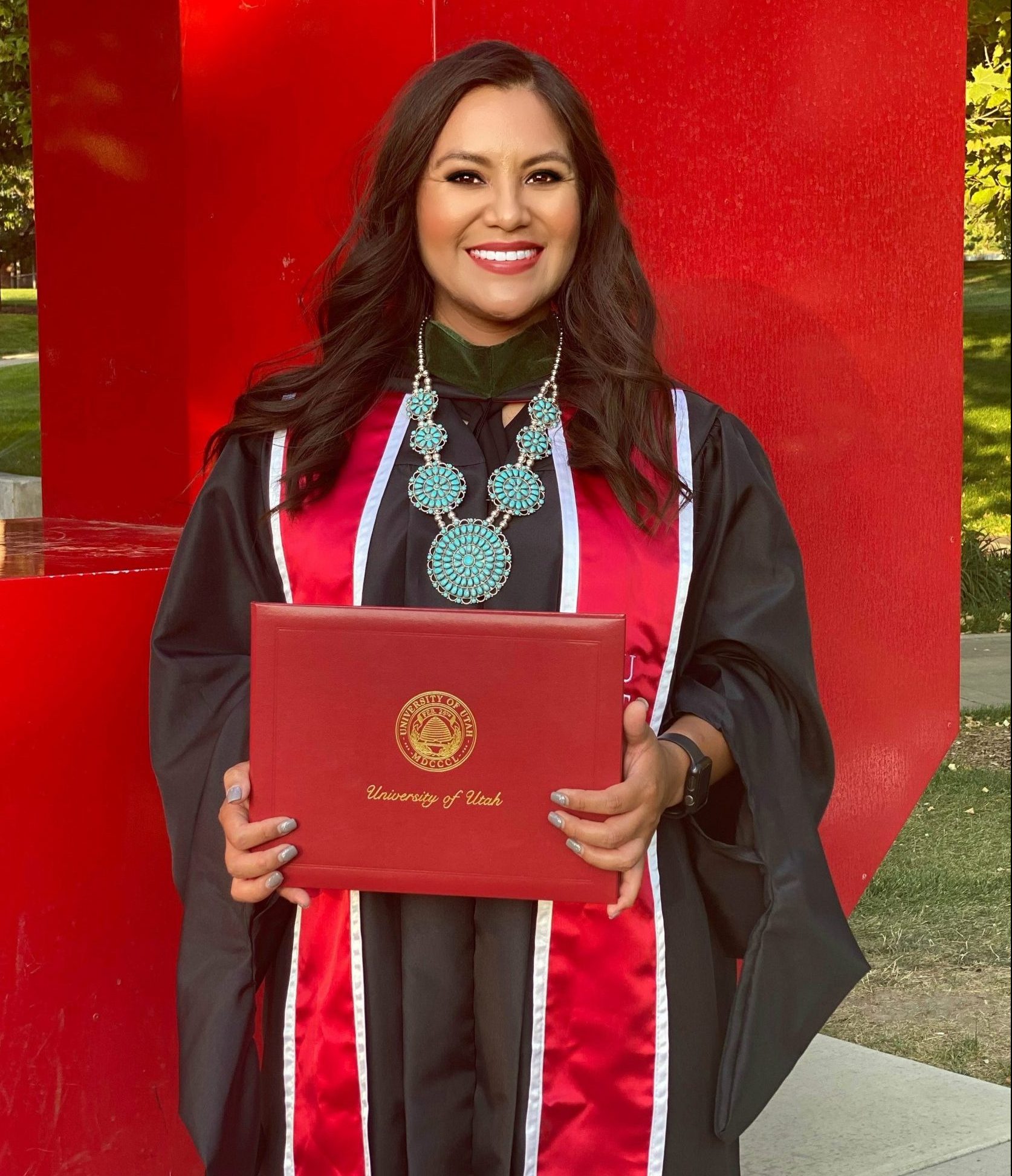 Chanda Duncan in her graduation gown