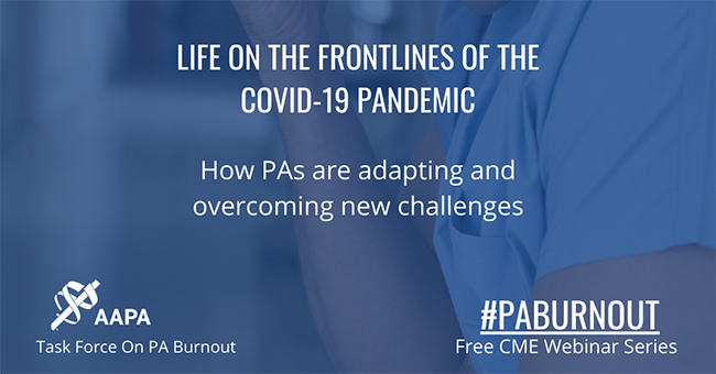 CME Webinar on burnout during the COVID-19 Pandemic