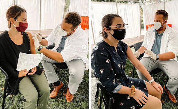 Marist College PA program getting their flu shots