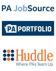 PA JobSource, PA Portfolio, and Huddle logos