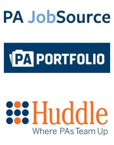 Logotipos de PA JobSource, PA Portfolio y Huddle