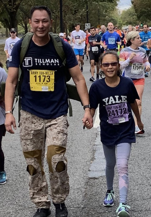 William Eisenhart and his daughter participate in the Army Ten Miler