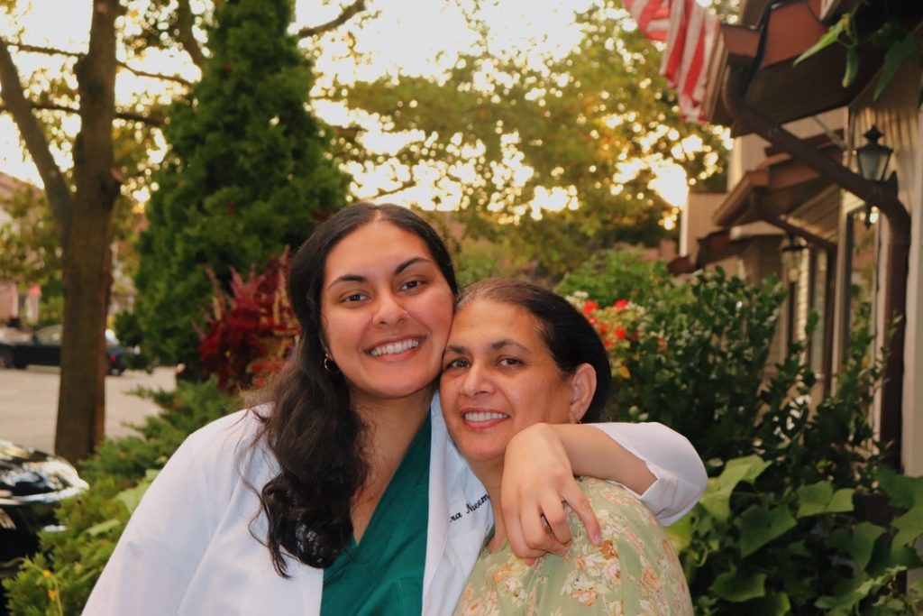 Sara Naeem with her mother