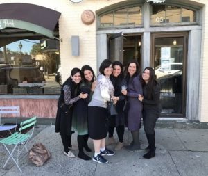 Tova Hecht with her mother and sisters