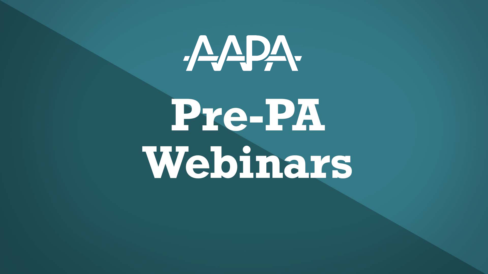 Pre-PA Webinars thumbnail