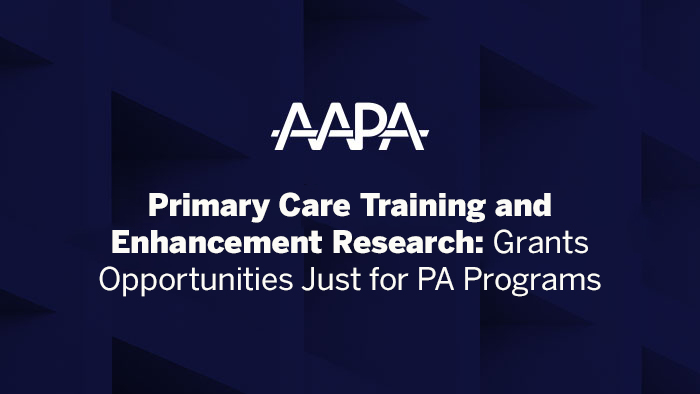 Primary Care Training and Enhancement Research:  Grants Opportunities Just for PA Programs image