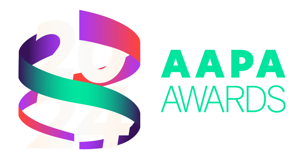 Logotipo de los Premios AAPA 2024 claro sobre oscuro