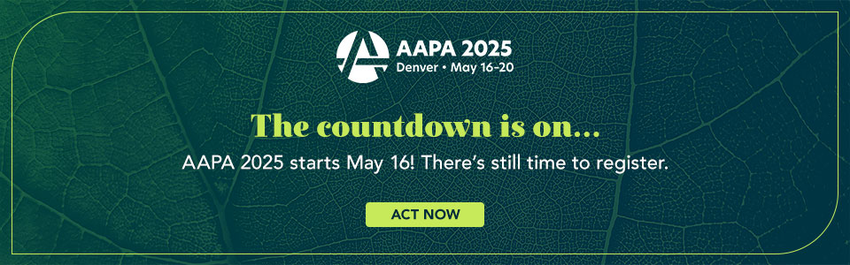 The countdown is on... AAPA 2025 starts May 16! There's still time to register. Act now!